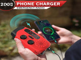 Hand Crank Emergency Radio, Portable Radio Solar Powerd AM FM WB NOAA Weather Radio with Flashlight, V1370-AZ4-08475