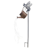 Solar Watering Can Lights, Large Metal Bee Shape Hanging Solar Garden Decor, Waterproof Outdoor Yard V1366-AZ2-W-14755