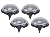 4 Pack Solar Garden Lights 8 LED Outdoor Ground Lights for Sidewalk Yard Lawn Patio Pathway Walkway V1294-YM0714-3119210330212