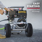 JET-USA 5000PSI Commercial Petrol Powered High Pressure Washer, 15HP 420cc, Italian Made Adjustable V219-PRWPTLJETC870