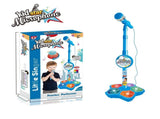 Babies Microphone with Stand, Singing Toys for Girls and Boys with Music and Light, Adjustable V1263-JX-3028
