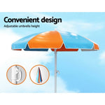 Keezi Kids Outdoor Table and Chairs Picnic Bench Umbrella Set Water Sand Pit Box ODF-B-KID-PICNIC-UM-NAT