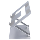 Laptop Stand Collapsible Aluminium Alloy Computer Riser Stand Silver Notebook Support Cooling Holder V1294-YM0714-3113210243211