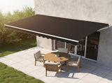 Motorised Outdoor Folding Arm Awning Retractable Sunshade Canopy Black 3.0m x 2.5m V63-842841