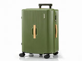 Wanderlite 28" Modern Vertical Trunk Luggage Suitcase Travel 5 Wheels Type-C TSA Olive Green LUG-ABS-TRUK02-28-GNBR