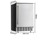 Undercounter Built-in Ice Maker, 80 Lbs/Day Under Counter Ice Maker Machine with Reversible Door V952-SNQRSZBJ80LBQY0EFV3