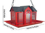 Bird Feeders House for Outside Hanging, Metal Wild Bird Feeder for Outdoors Large Capacity Cardinal V1192-AZ-W-29498