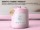 1000 Thread Count Cotton Rich Queen Bed Sheet Set 4-Piece Gift Pack in Pink CVC-10QS-PK