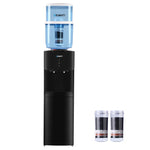 Devanti Water Cooler Dispenser Stand 22L Bottle Black w/2 Filter WD-5312-22BP-2FT-BK