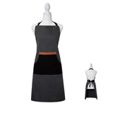 J Elliot Home Selby Cotton Apron 83 x 68 cm Charcoal & Black V442-IDC-APRON-SELBY-CHARCOAL-SH