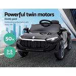 Rigo Kids Electric Ride On Car Toys Cars Horn Music Remote Control 12V Black RCAR-MASRT-S-BK