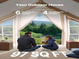Inflatable Tents for Camping, 4-6 Person Easy Setup Blow up Tent with Hand Pump, 300D Oxford 4 V952-KJZP331MCQWZC4B47V0