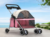 PaWz Pet Stroller Dog Cat Carrier Foldable Pink ST1005-PK