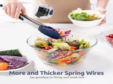 600F Heat Resistant Kitchen Tongs 7/9/12 inch Silicone Cooking Tong Set with Non Stick Rubber Tips V1258-DP02-C-356