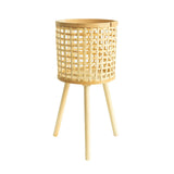 Woven Flower Pot Faux Rattan Planter High Living Room Floor Shelves V1294-YM0626-230201QY03-2