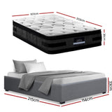 Artiss Bed Frame with 36cm Giselle Mattress Set King Single Gas Lift Base Grey BFRAME-E-TOKI-HOTEL-KS