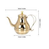 1Pcs Golden Round Stainless Steel Tea Kettle with Infuser for Home Use Daily Brewing 1.2L V1369-AZ3-W-15696