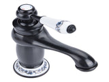 Floral Pattern Single Handle Mixer Tap Cold/Hot Water Faucet for Bathroom Basin Sink V1294-YM0727-JY07252-04