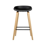 Artiss 2x Bar Stools Wooden BA-TW-8801-BKX2