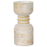 Contemporary Carved Loop Pillar Candleholder 25cm V637-92097CDL