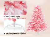 Jingle Jollys Christmas Tree 1.8m Pink Xmas Tree Snowy Party Decor 810 Tips XM-TR-WELL-6FT-PINK-GS