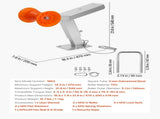 Boat Trailer Winch Stand with Roller, Adjustable Height 365-548 mm, Boat Winch Mount with U-Bolts V952-CYJPZJZZJ00032G30001V0