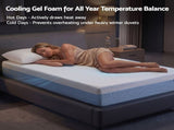 Giselle 22cm Cooling Gel Memory Foam Mattress Single Medium Firm FOAM-C-MFM-H022-S