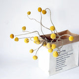 60 Stems Diameter Craspedia Dried Flowers, 16inch Billy Buttons Balls Bouquet Bundles V1370-AZ4-14729