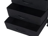 Levede Bedside Table with Charging Station 3 Drawer RGB Light Night Stand Black NI1101-BK-AU