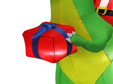 Santaco Christmas Inflatables Outdoor Santa Claus Riding Dinosaur Lights Dcor INFL1046
