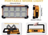 120W Mini Solar Rechargeable Multifunctional Searchlight with144LED 10000LM Portable Floodlight IP66 V1366-AZ2-W-11597