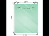 160x100cm Frameless Glass Sliding Corner Shower With Gold Rail and U-Brackets for Contemporary V63-914351