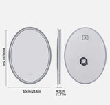 Interior Ave - 60 x 80cm Oval Frameless LED Bathroom Mirror V355-IA-OWM-80