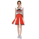 Womens Ladies Cheerleader Costume School Girl Outfit Dress up Cheer Leader Uniform V563-12246-02