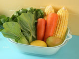 Vegetable Draining Basket Double Layered Plastic Food Fruit Bowl and Strainer Set for Kitchen V1294-YM0901-3117230354211