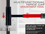 Four-in-One Hinge Gap Adjustment Tool with Interchangeable T-Type Heads for Aligning Door Hinges, V1341-ZY-ZYBAJ7G5-BLACK