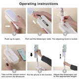 LED Portable Phone Holder Stand Wireless Remote Dimmable Selfie Fill Light Lamp Pink V201-PM001PI-AU