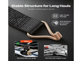 Ladder Rack Ratchet, Black Square Tube Mount, 38 mm Wide x 2.25 m Long Black Ladder Rack V952-FGTJJLGDD8J0QDRGY001V0