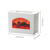 270ml Mist Humidifier Simulated Fireplace Design Power Off Protection Fire Diffuser for Home White V1294-YM0626-3113230006812