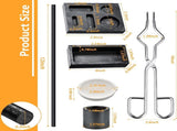 7 Pieces Graphite Torch Melting Kit, Including 2 Graphite Crucible Stir Stick, Graphite V1258-DP02-C-308