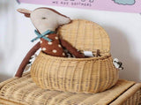 Kids Backpacks Portable Hand Woven Basket Handmade Woven Bike Basket Great for Camping Photography V1294-YM0721-10121001