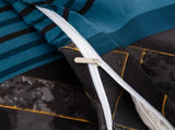 Marble Teal Nero Chevron Luxe Quilt / Doona / Duvet Cover set V745-AQ081948K3