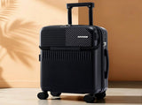 Wanderlite 20" Luggage Suitcase Front Pocket Travel Carry On TSA Black LUG-ABS-TOP-20-BK