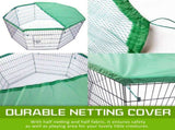 Pet Playpen Foldable Dog Cage 8 Panel 24in with Cover V274-PET-PP24-PPCV24-GN