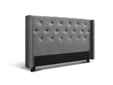 Artiss Bed Head Headboard Queen Size Fabric - LUCA Grey BFRAME-H-LUCA-Q-GY