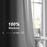 2 Pack White Blackout Curtains for Bedroom, Thermal Insulated Rod Pocket Drapes for Light Blocking V1189-LC-AMZ-00229