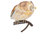 Owl Sculpture Iron Lifelike Decorative Desk Owl Statue Crafts Ornament for Garden Home Office V1294-YM0523-3115220009911