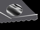 Outdoor Folding Arm Awning Retractable Sunshade Canopy Grey 5.0m x 2.5m V63-842771