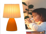 Pleated Table Lamp Three Color Stepless Dimming Ceramic Modern Pleated Barrel Lamp Shade for Bedroom V1294-YM0901-3119230089111