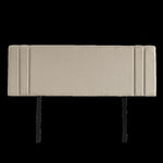 Linen Fabric Queen Bed Deluxe Headboard Bedhead - Beige V63-821553